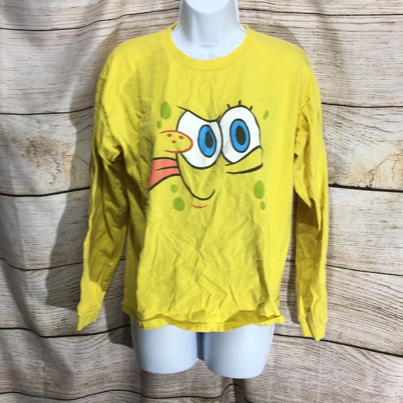 Nickelodeon Sponge Bob Long sleeve XL shirt yellow - Picture 1 of 8